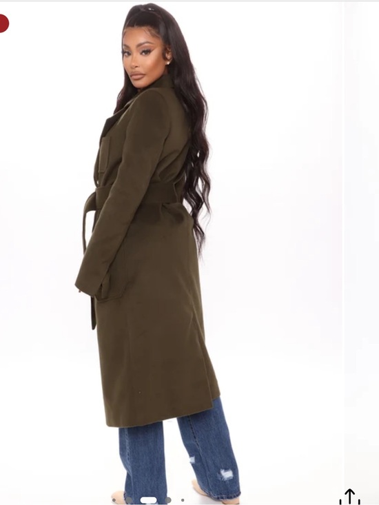 Fashion Nova Jackets & Blazers - BRAND NEW Olive Amore Belted Long Trench Coat - Women's  SZ S
